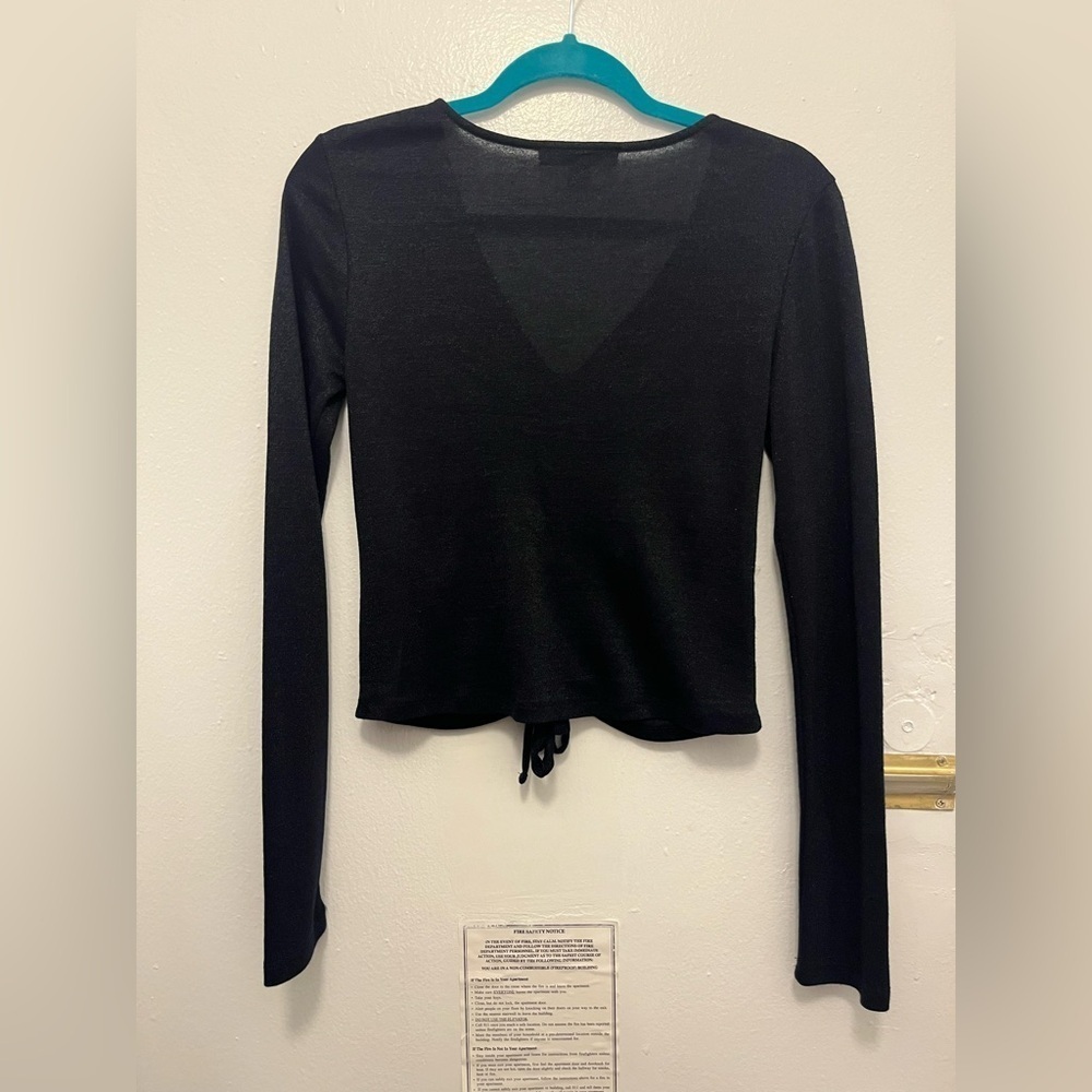 All Saints Ruched Sparkle Top - Picture 8 of 8
